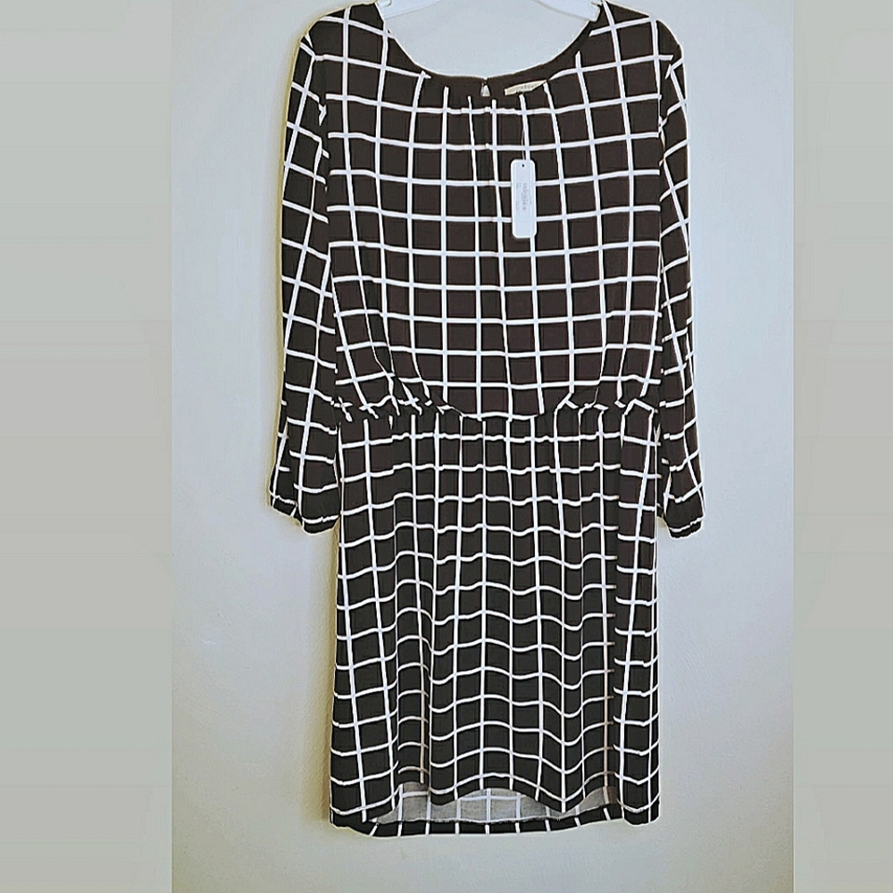 Charming Charlie black checkered dress